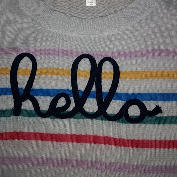 Hello rainbow stripe sweater - Picture 3 of 3